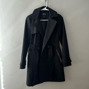 XXS Black Express Trench Coat